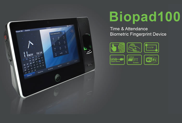 BioPad100 Biometric Time Attendance Product Standard Features
